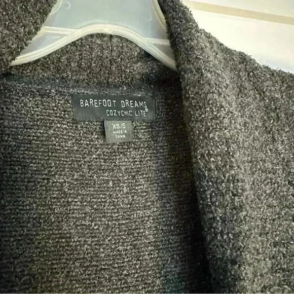 Barefoot Dreams open cardigan sweater Cozy Chic Lite XS Small gray loungewear - Picture 14 of 15